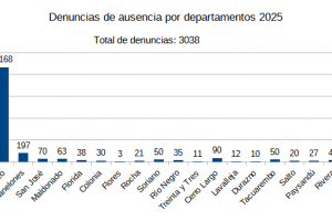 Casos por departamento 2025